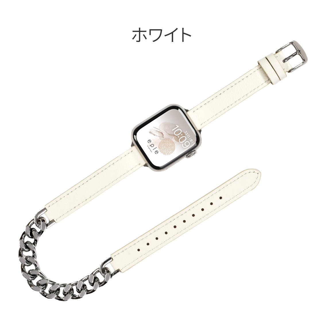 ラグジュアリーチェーン｜本革レザーとチェーンの二重巻きApple Watch（アップルウォッチ）バンド