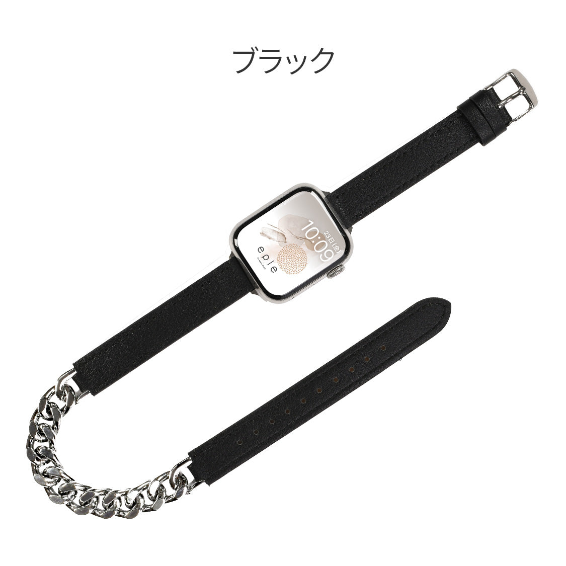 ラグジュアリーチェーン｜本革レザーとチェーンの二重巻きApple Watch（アップルウォッチ）バンド