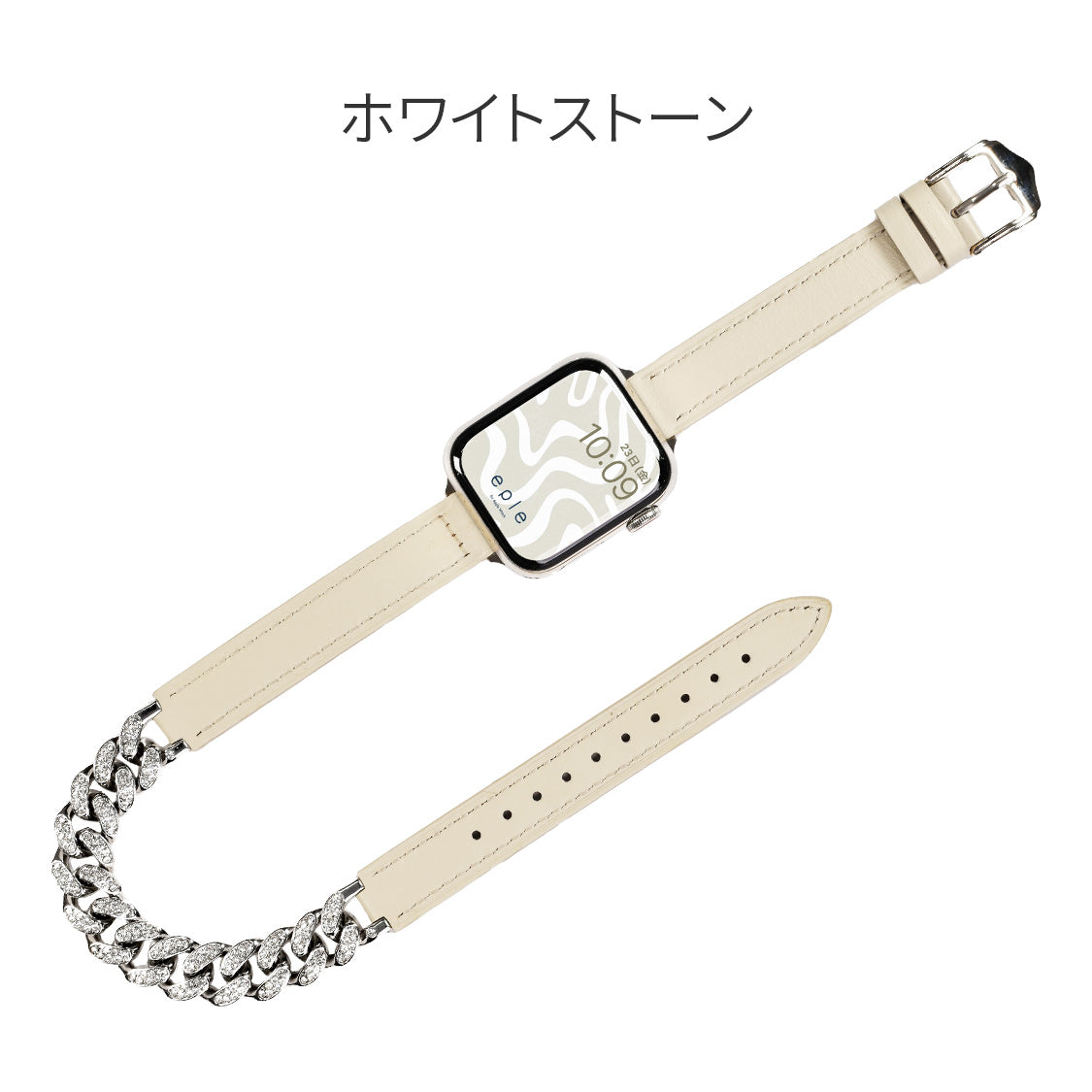 ラグジュアリーチェーン｜本革レザーとチェーンの二重巻きApple Watch（アップルウォッチ）バンド