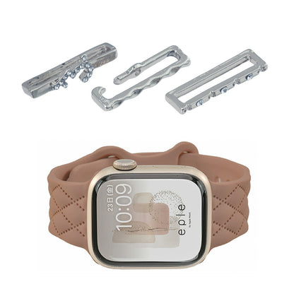 【シリーズ11・SE3対応】大人可愛い キルティング 柄 アップルウォッチ  シリコンバンド AppleWatch Band | マトラッセ