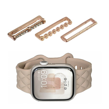 【シリーズ11・SE3対応】大人可愛い キルティング 柄 アップルウォッチ  シリコンバンド AppleWatch Band | マトラッセ