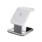 ワイヤレス充電器 3in1 スタンド MagSafe対応 iPhone Apple Watch AirPods ワイヤレスチャージ iphone 置くだけ ワイヤレス充電 三台同時充電 りんご堂 ソリッド スリーパワー ホワイト 白