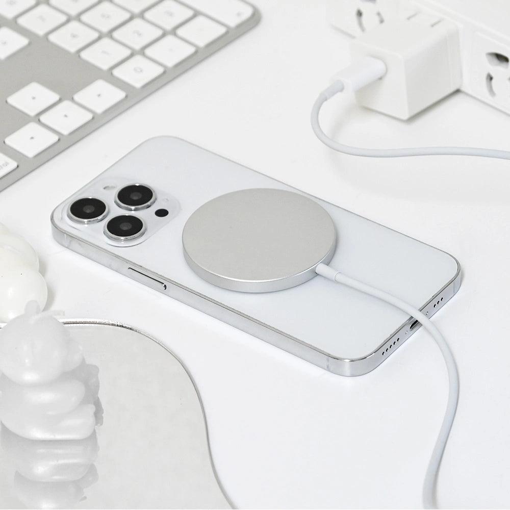 Magsafe 充電器 15W 20W 急速充電 iPhone ワイヤレス充電 マグネット コンパクト 軽量 薄型 おしゃれ iPhone 12 13 14 15 持ち運び 出張 旅行 | チャージャー＆アダプターセット