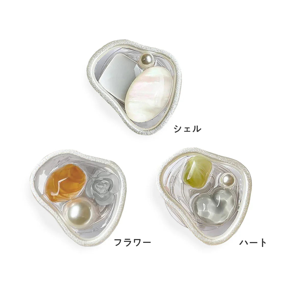 スマホグリップ グリップトップ おしゃれ かわいい MagSafe シール 宝石 ハート 花 |ジュエリーグリップ