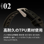 【シリーズ11・SE3・Ultra3対応】AppleWatch （ アップルウォッチ ） バンド TPU 素材 耐久性 スポーツ アウトドア カジュアル おしゃれ おすすめ メンズ ウルトラ ベルト | ソリッド カタナ