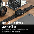 アップルウォッチ バンド apple watch ベルト レザー TPU 高級 45mm 44mm  42mm 46mm 49mm 男性 オシャレ かっこいい 耐水性 伸縮性 耐衝撃性 シリーズ 10 9 8 7 se 6 5 4 3 2 1 カジュアル アウトドア ｜ ブラック 黒 カタナ りんご堂
