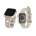 チェーン 型 シリコン AppleWatch （ アップルウォッチ ） バンド かわいい 通気性 ベルト38 40 41 42 44 45 mm 　|リアン ベージュ