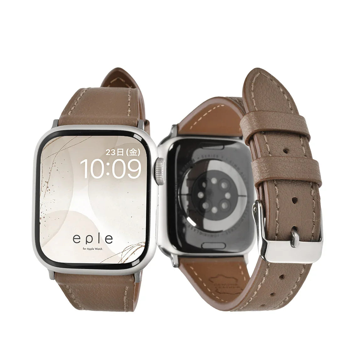 Apple Watch レザーバンド 細身 イタリア製 本革 くすみカラー ベルト