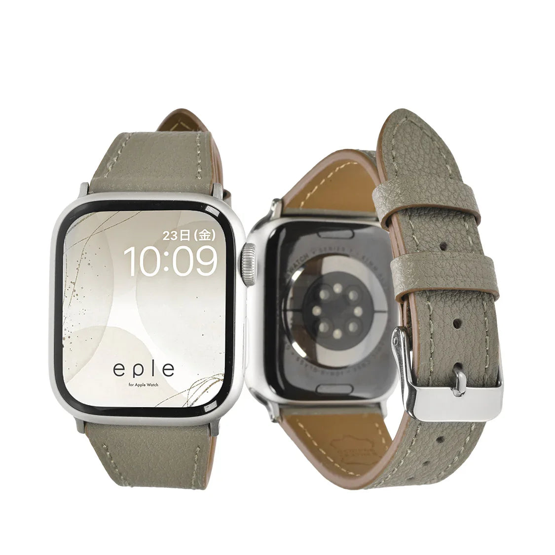 Apple Watch レザーバンド 細身 イタリア製 本革 くすみカラー ベルト | ルーチェ