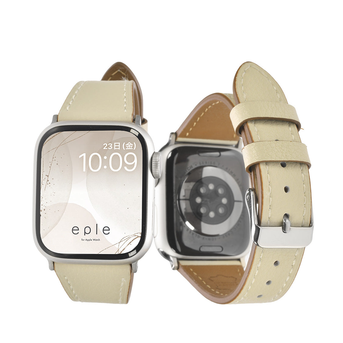 Apple Watch レザーバンド 細身 イタリア製 本革 くすみカラー ベルト