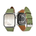 Apple Watch レザーバンド 細身 イタリア製 本革 くすみカラー ベルト @ルーチェ
