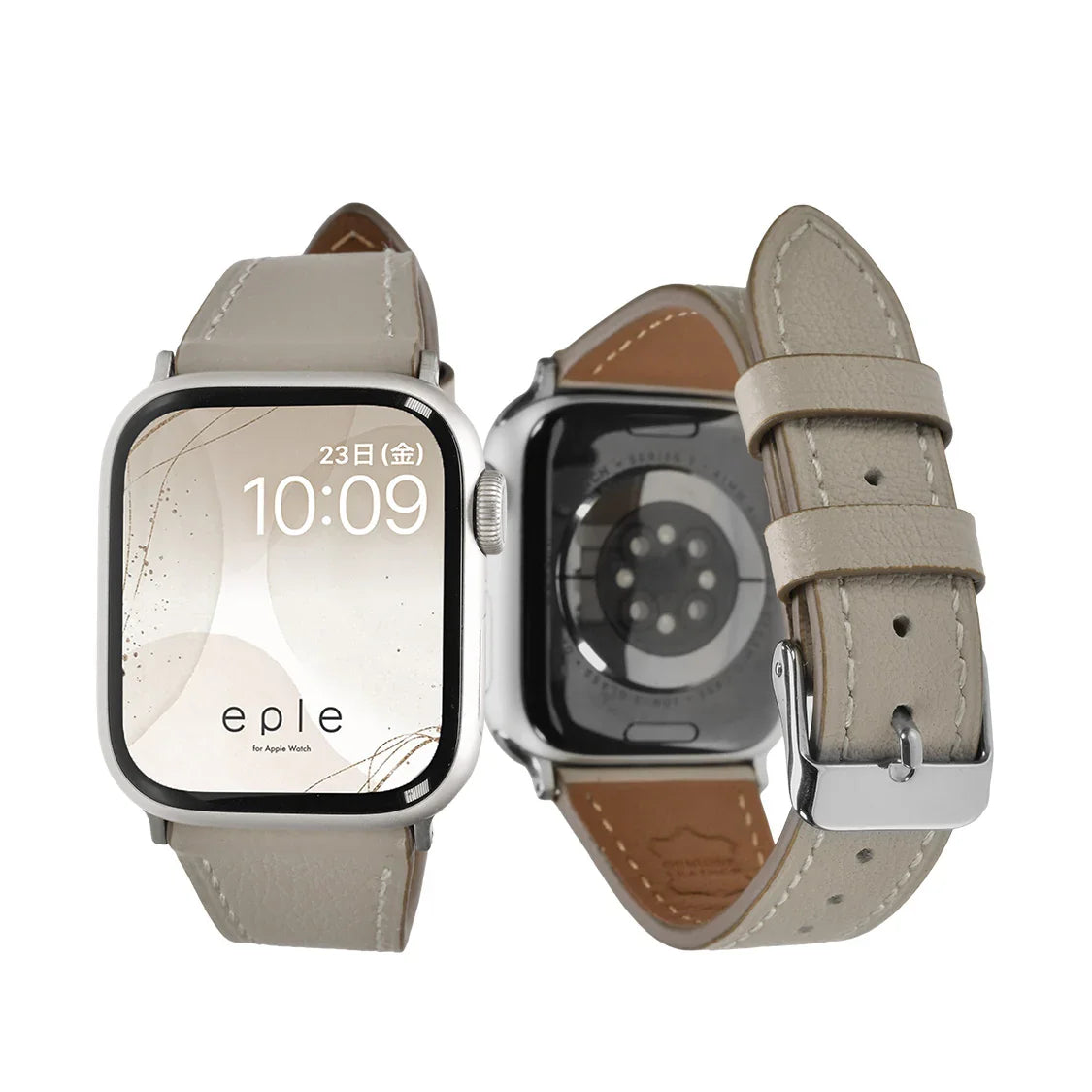 Apple Watch レザーバンド 細身 イタリア製 本革 くすみカラー ベルト | ルーチェ