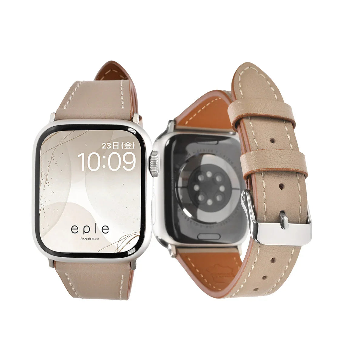 Apple Watch レザーバンド 細身 イタリア製 本革 くすみカラー ベルト | ルーチェ