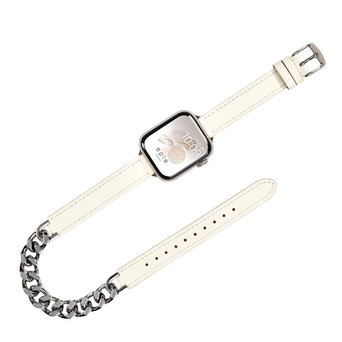 【綺麗めチェーン】アップルウォッチ バンド チェーン レザー 二重巻き おでかけ デート 結婚式｜ラグジュアリーチェーン