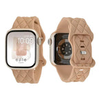 Apple Watch バンド アップルウォッチ ベルト シリコン 女性 レディース 人気 かわいい 金属アレルギー くすみ マトラッセ apple watch series 10 x 9 8 SE2 7 SE 6 5 4 3 対応 38 40mm 41mm 42mm 44mm 45mm 46mm ベージュ ブラウン