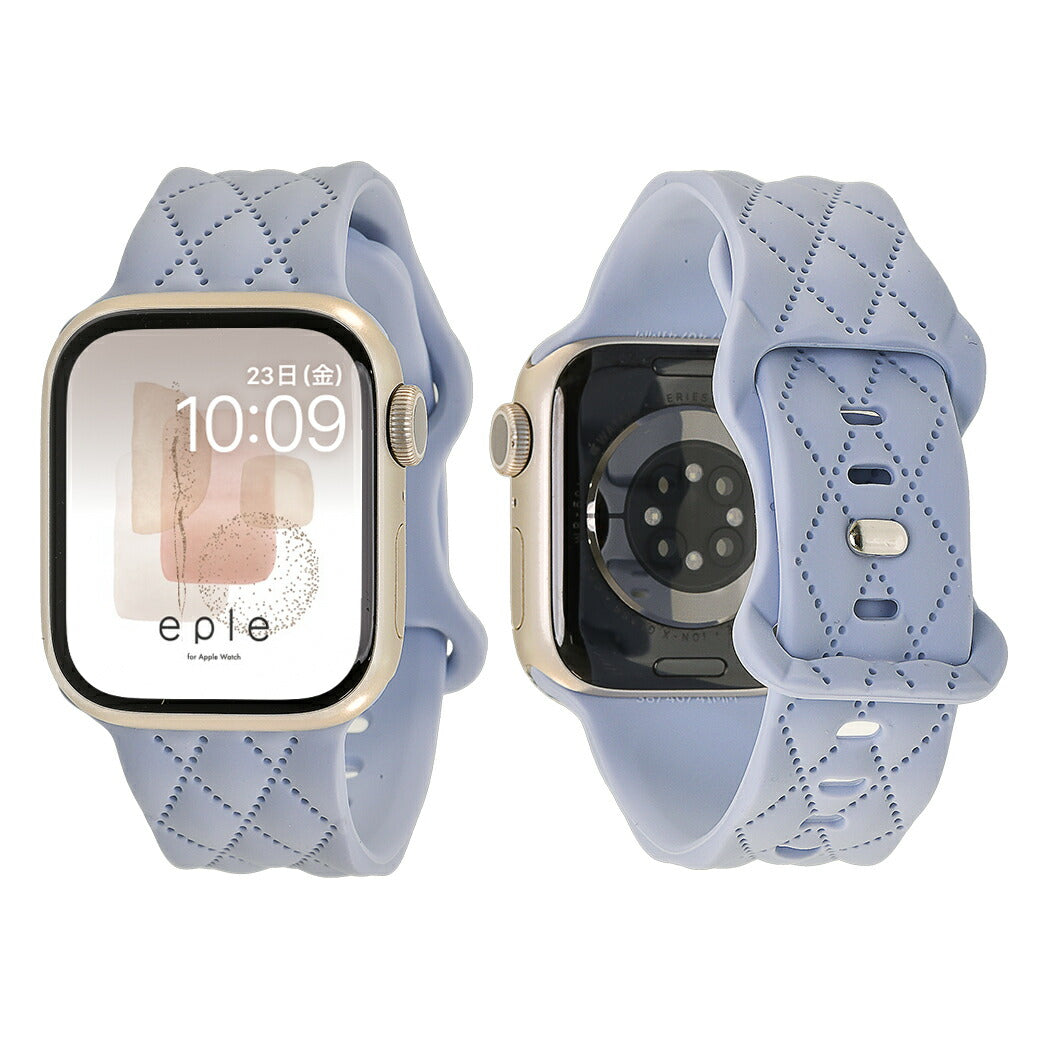 【もこかわ】AppleWatch バンド レディース シリコン キルティングデザイン 金属アレルギー｜マトラッセ