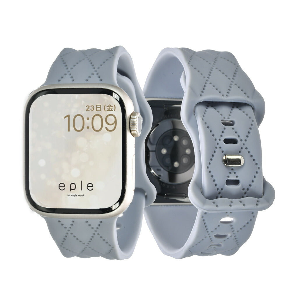 【もこかわ】AppleWatch バンド レディース シリコン キルティングデザイン 金属アレルギー｜マトラッセ