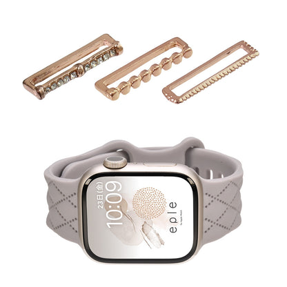 大人可愛い キルティング 柄 アップルウォッチ  シリコンバンド AppleWatch Band 【シリーズ11・SE3対応】 | マトラッセ