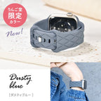 Apple Watch バンド アップルウォッチ ベルト シリコン 女性 レディース 人気 おすすめ かわいい 金属アレルギー くすみ ジム スポーツ ビジネス 仕事  apple watch series 11 10 9 8 SE2 7 SE  SE3 6 5 4 3 対応 38 40mm 41mm 42mm 44mm 45mm 46mm｜りんご堂 マトラッセ  ブルー