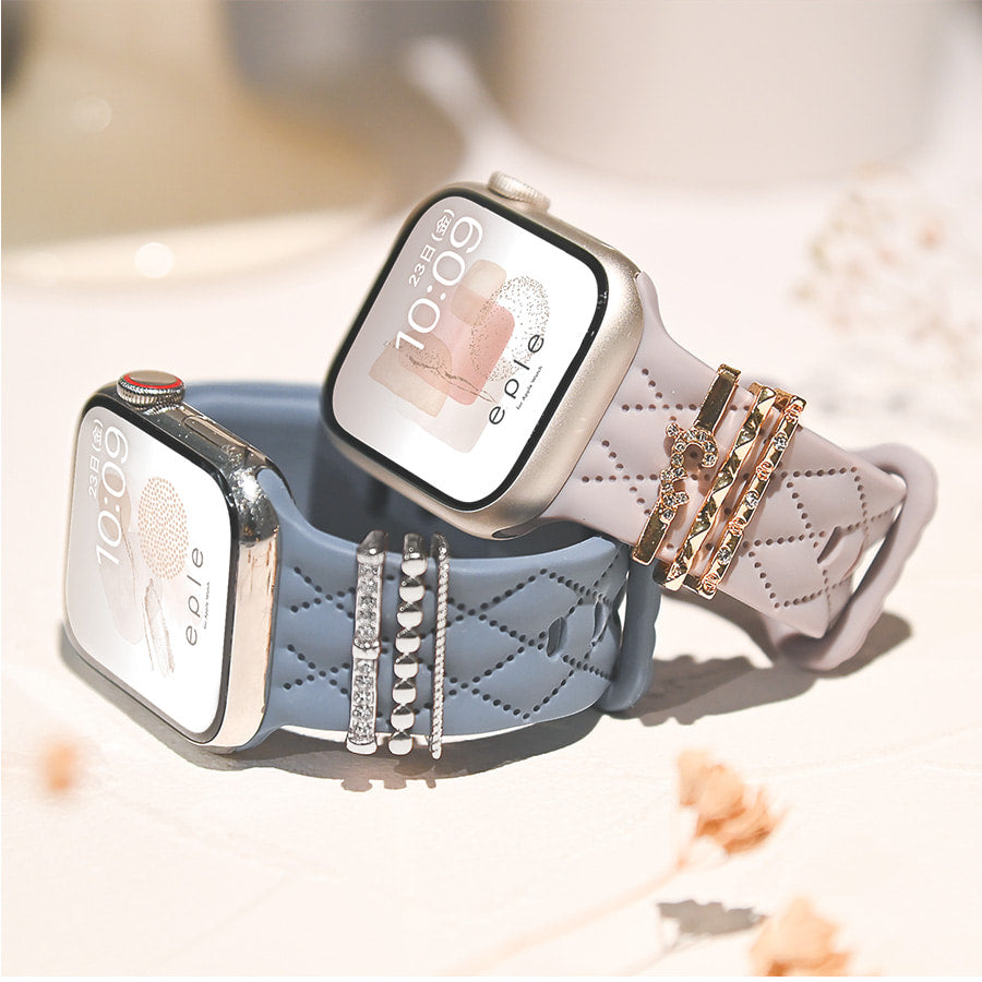 Apple Watch バンド アップルウォッチ ベルト おしゃれ シリコン 女性 レディース 人気 おすすめ かわいい 金属アレルギー くすみ ジム スポーツ ビジネス 仕事  apple watch series 11 10 9 8 SE2 7 SE  SE3 6 5 4 3 対応 38 40mm 41mm 42mm 44mm 45mm 46mm｜りんご堂 マトラッセ キラキラ