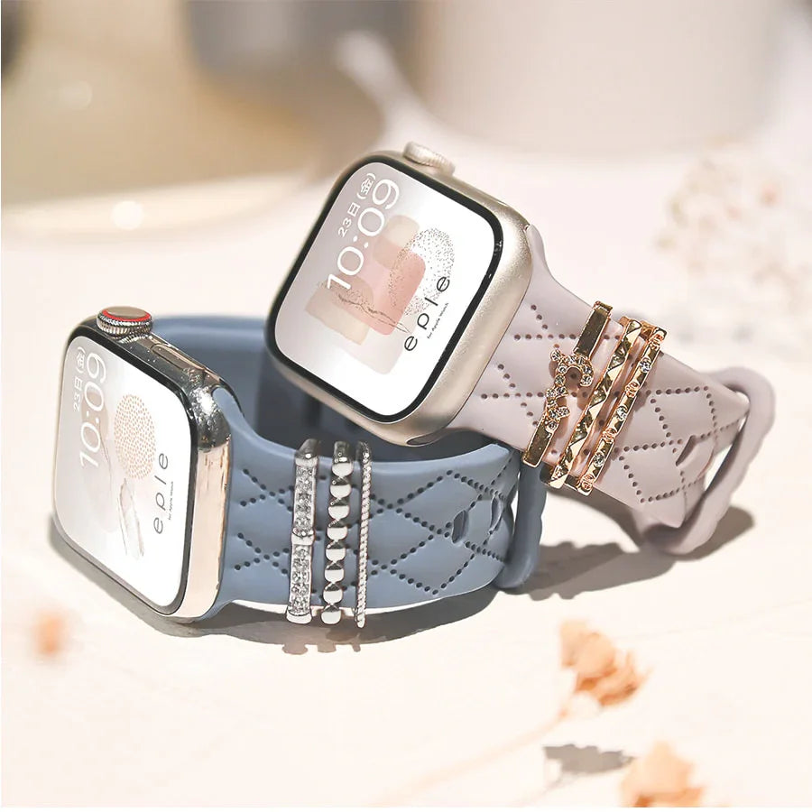 Apple Watch バンド アップルウォッチ ベルト おしゃれ シリコン 女性 レディース 人気 おすすめ かわいい 金属アレルギー くすみ ジム スポーツ ビジネス 仕事  apple watch series 11 10 9 8 SE2 7 SE  SE3 6 5 4 3 対応 38 40mm 41mm 42mm 44mm 45mm 46mm｜りんご堂 マトラッセ キラキラ