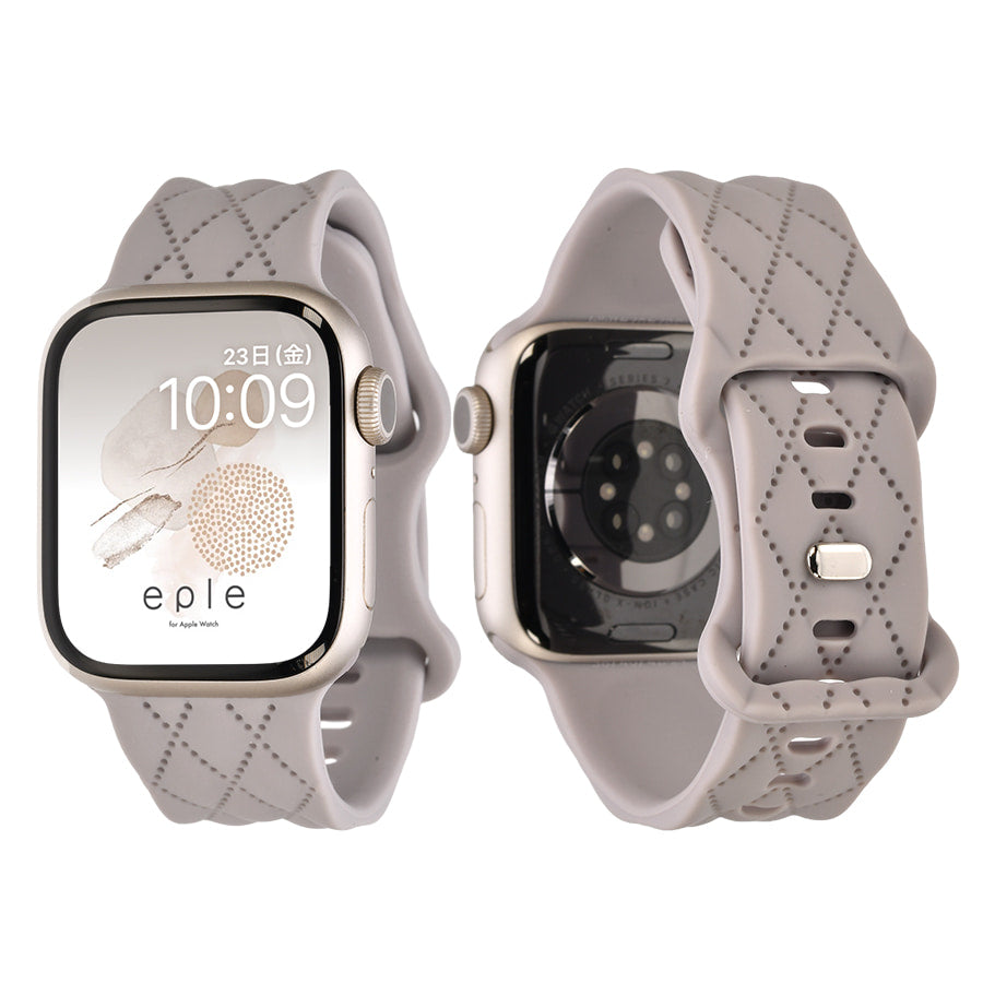 大人可愛い キルティング 柄 アップルウォッチ  シリコンバンド AppleWatch Band 【シリーズ11・SE3対応】 | マトラッセ