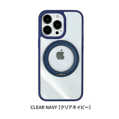 iPhone 17シリーズ対応 ケース クリア・マットタイプ MagSafe対応 360度回転 スタンドリング付き｜ローテートケース