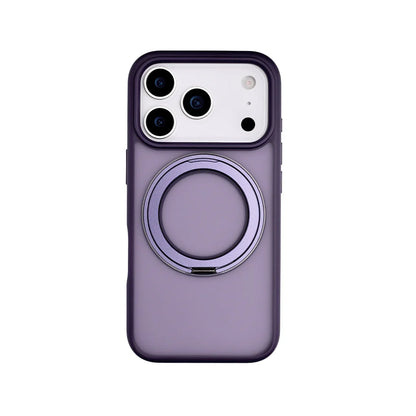 iPhone 17シリーズ対応 ケース クリア・マットタイプ MagSafe対応 360度回転 スタンドリング付き｜ローテートケース
