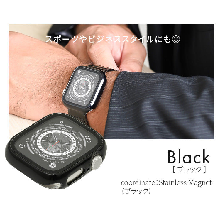【シリーズ11・SE3対応】ミロワールケース | 覗き見防止・クリアタイプ艶々AppleWatch（アップルウォッチ） ケース