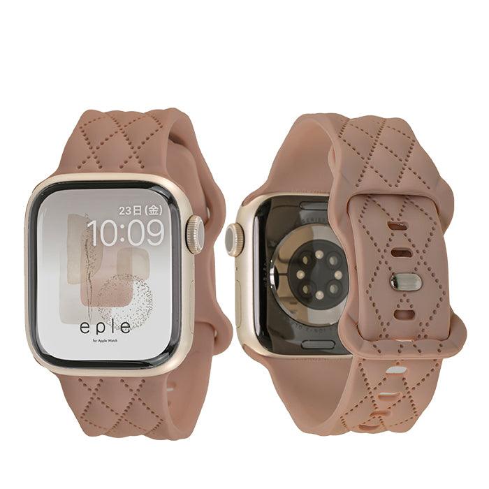 Apple Watch バンド アップルウォッチ ベルト シリコン 女性 レディース 人気 かわいい 金属アレルギー くすみ ジム スポーツ ビジネス 仕事  apple watch series 10 9 8 SE2 7 SE 6 5 4 3 対応 38 40mm 41mm 42mm 44mm 45mm 46mm｜りんご堂 マトラッセ モカベージュ ブラウン ベージュ