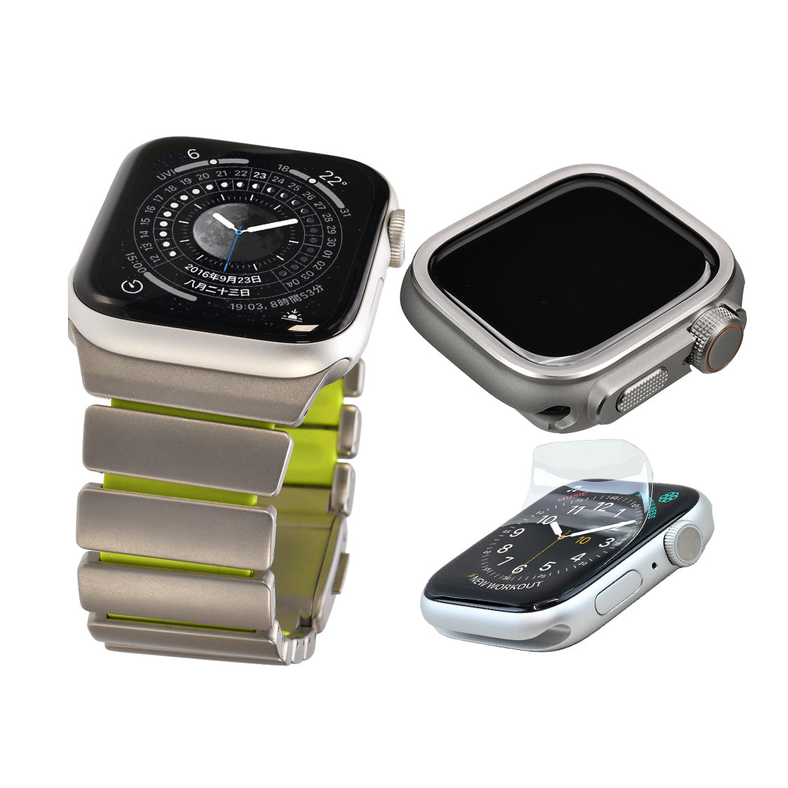 傷が付きにくい 進化した Apple Watch チタン バンド 【シリーズ11