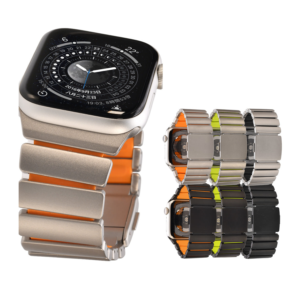 傷が付きにくい 進化した Apple Watch チタン バンド 【シリーズ11・SE3・Ultra3対応】  | ソリッド チタニウム ネオ