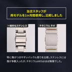 傷が付きにくい 進化した Apple Watch チタン バンド 【シリーズ11・SE3・Ultra3対応】  | ソリッド チタニウム ネオ