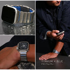 傷が付きにくい  Apple Watch チタン バンド 男性 【シリーズ11・SE3・Ultra3対応】  @ソリッド チタニウム ネオ