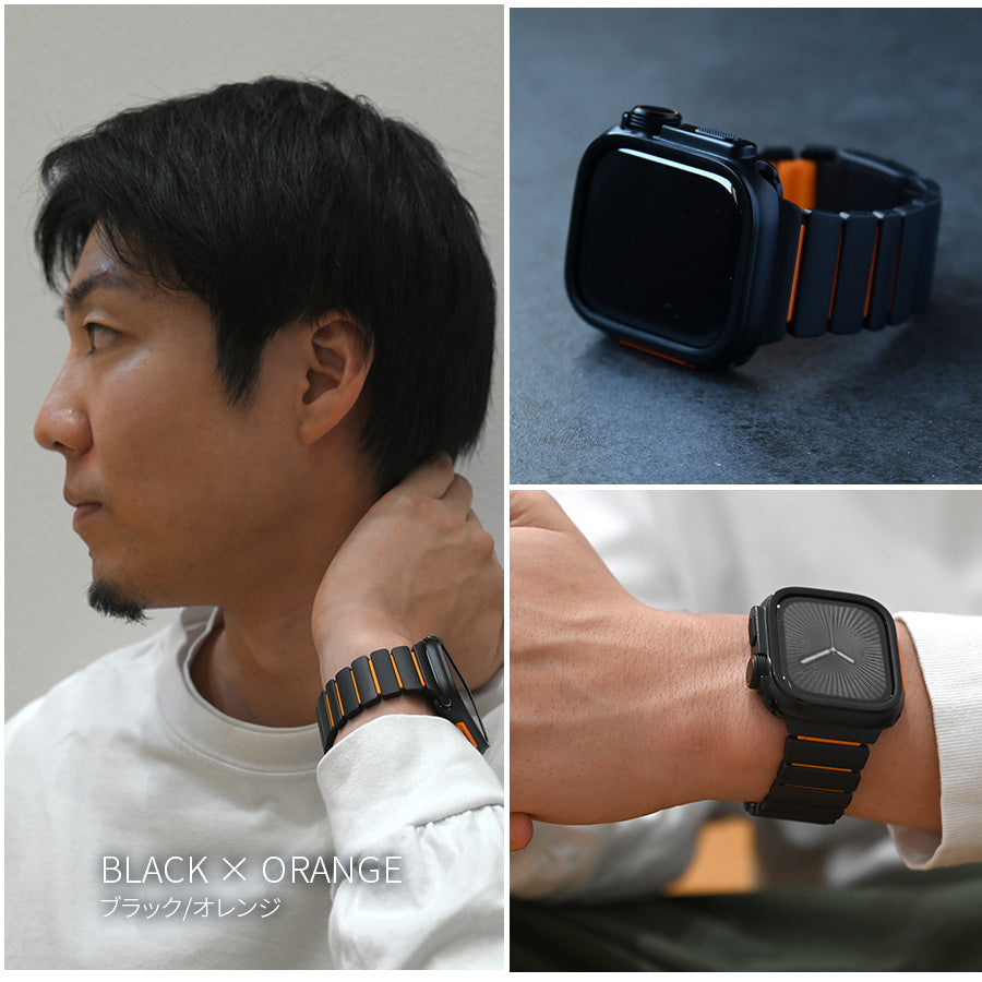 傷が付きにくい Apple Watch チタン バンド 男性 【シリーズ11・SE3
