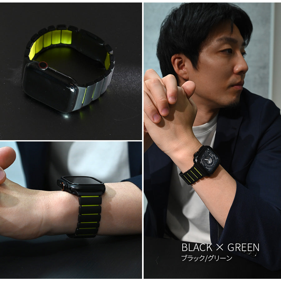 傷が付きにくい 進化した Apple Watch チタン バンド 【シリーズ11・SE3・Ultra3対応】  | ソリッド チタニウム ネオ