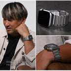 傷が付きにくい  Apple Watch チタン バンド 男性 【シリーズ11・SE3・Ultra3対応】  @ソリッド チタニウム ネオ