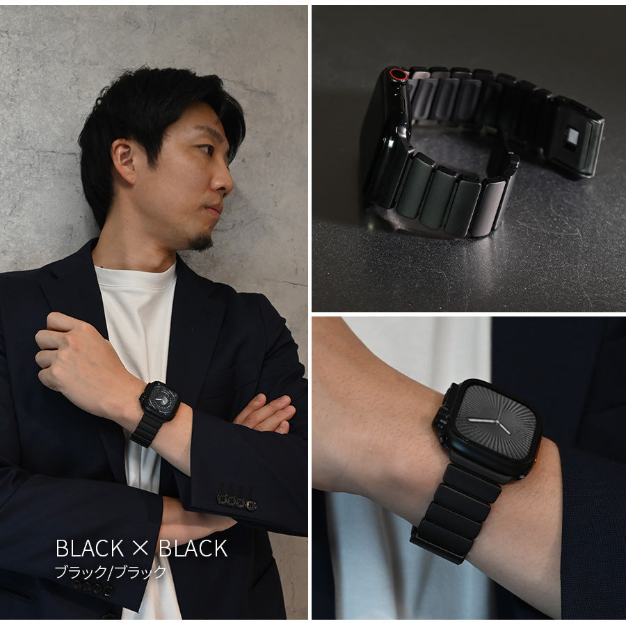 傷が付きにくい 進化した Apple Watch チタン バンド 【シリーズ11・SE3・Ultra3対応】  | ソリッド チタニウム ネオ