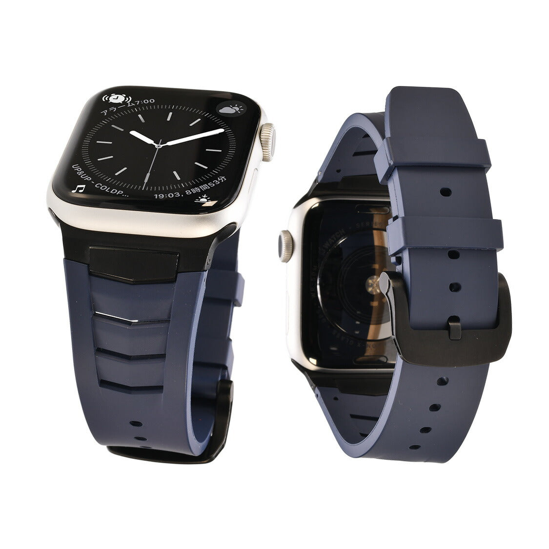 【FFKMフッ素とステンレス】 Apple Watch バンド メンズ アウトドア  シリコン  ｜ソリッド ネクサス SOLID
