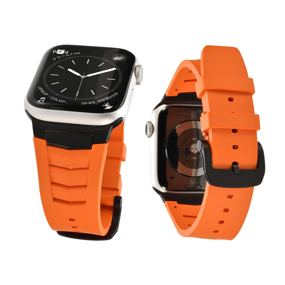 【FFKMフッ素とステンレス】 Apple Watch バンド メンズ アウトドア  シリコン  ｜ソリッド ネクサス SOLID