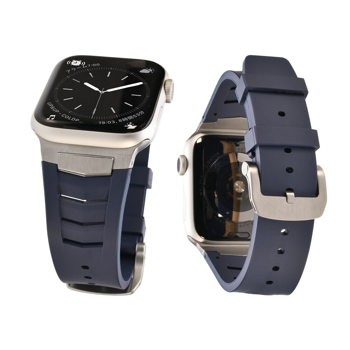 【FFKMフッ素とステンレス】 Apple Watch バンド メンズ アウトドア  シリコン  ｜ソリッド ネクサス SOLID