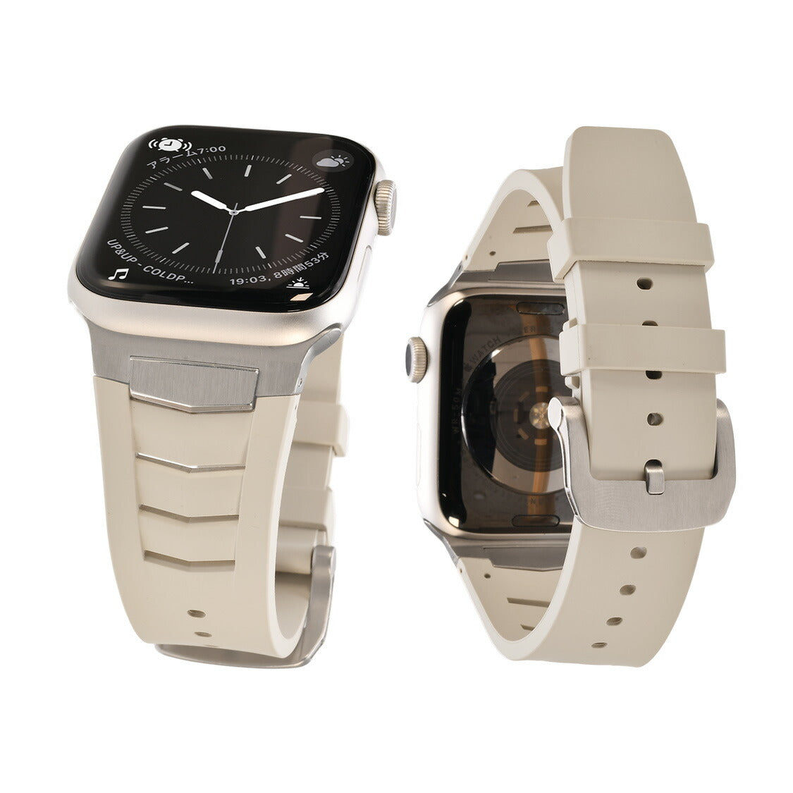 【FFKMフッ素とステンレス】 Apple Watch バンド メンズ アウトドア  シリコン  ｜ソリッド ネクサス SOLID