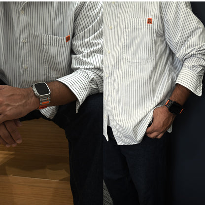 【ソリッド ローバー 】アップルウォッチ バンド メンズ Ultra ごつい カジュアル ナイロン ステンレス  ブラック シルバー アウトドア Apple Watchバンド 男性 ベルト ギア ミリタリー 耐腐食性  apple watch  series Ultra3 Ultra2 Ultra1 11 10 9 8 7 6 5 4 4 3 2 1 SE2 SE3 49mm 46mm 45mm 44mm 42mm  りんご堂   オレンジ