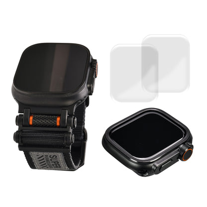 【シリーズ11・SE3・Ultra3対応】アップルウォッチ バンド メンズ Ultra ナイロン ステンレス  ブラック シルバー アウトドア Apple Watchバンド 男性 ベルト apple watch  | ソリッド ローバー