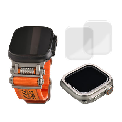 【シリーズ11・SE3・Ultra3対応】アップルウォッチ バンド メンズ Ultra ナイロン ステンレス  ブラック シルバー アウトドア Apple Watchバンド 男性 ベルト apple watch  | ソリッド ローバー