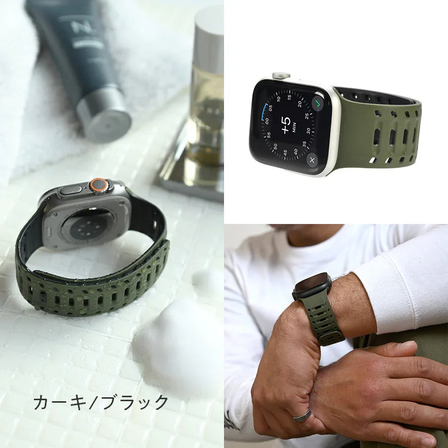 アップルウォッチ バンド  マグネット 外れる メンズ ultra3 ｜ラギッドマグネットバンド