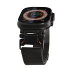ステンレス メッシュ バンド アップルウォッチ Apple Watch 用  マグネットタイプ サイズ調整自由 メンズ 男性 人気 ウォッチバンド(42mm・41mm・40mm/ 49mm・46mm・45mm・44mm) りんご堂 ブラック 黒 シンプル モノトーン