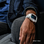 ごつい 一体型 Apple Watch バンド 44mm 45mm 49mm シリコン TPU ケース付き 頑丈な メンズ 男性 ベルド スポーツバンド アウトドア 登山 キャンプ Series ULTRA3  11 10 9/8/7 46mm 45mm SE3 SE2/6/5/4/SE 44mm Ultra 49mm 42mm  対応 耐衝撃性 防水 落下防止 装着簡単 Watch 保護 高級 メンズ 人気 装着 ホワイト 白