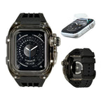 一体型 アップルウォッチ バンド メンズ  衝撃 防水 ベルト Apple Watch band 【シリーズ11・SE3・Ultra3対応】｜ソリッドスケルトン