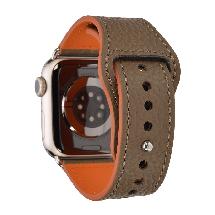 【シリーズ11・SE3対応】 本革 レザー アップルウォッチ バンド Apple Watch ベルト 金属アレルギー対応 シンプル | スマートレザーバンド